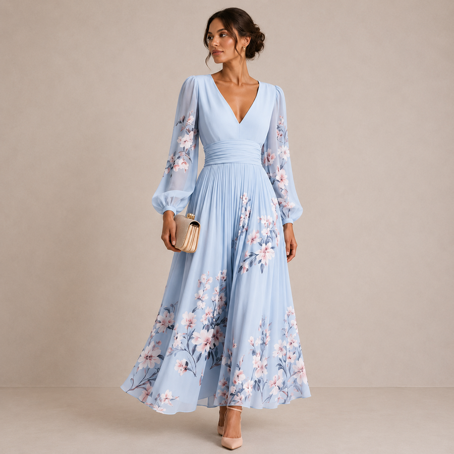 Stella™ | Puff Sleeve Midi Dress