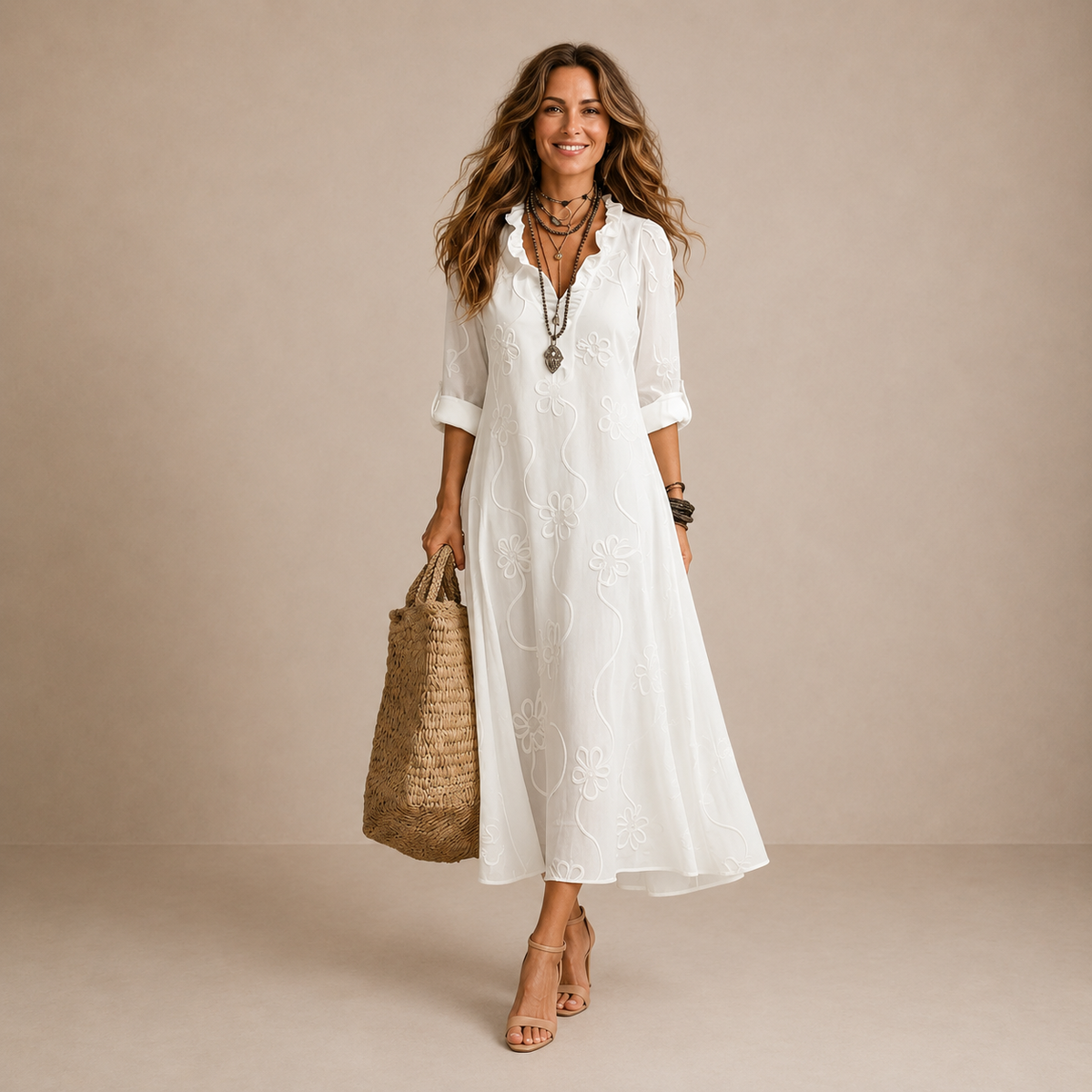 Emma™ | Relaxed Shirt Midi Dress