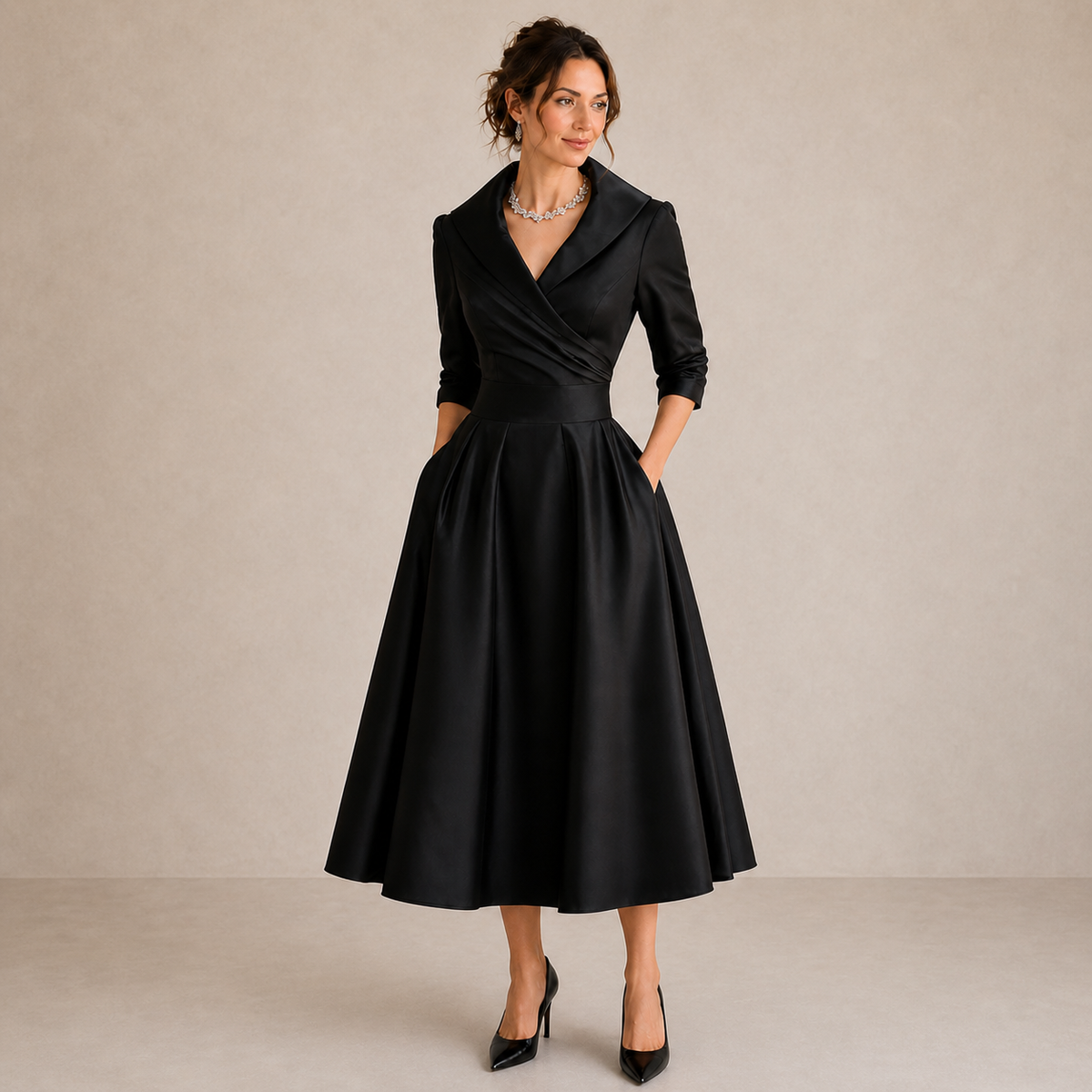 Georgia™ | Elegant Satin Dress