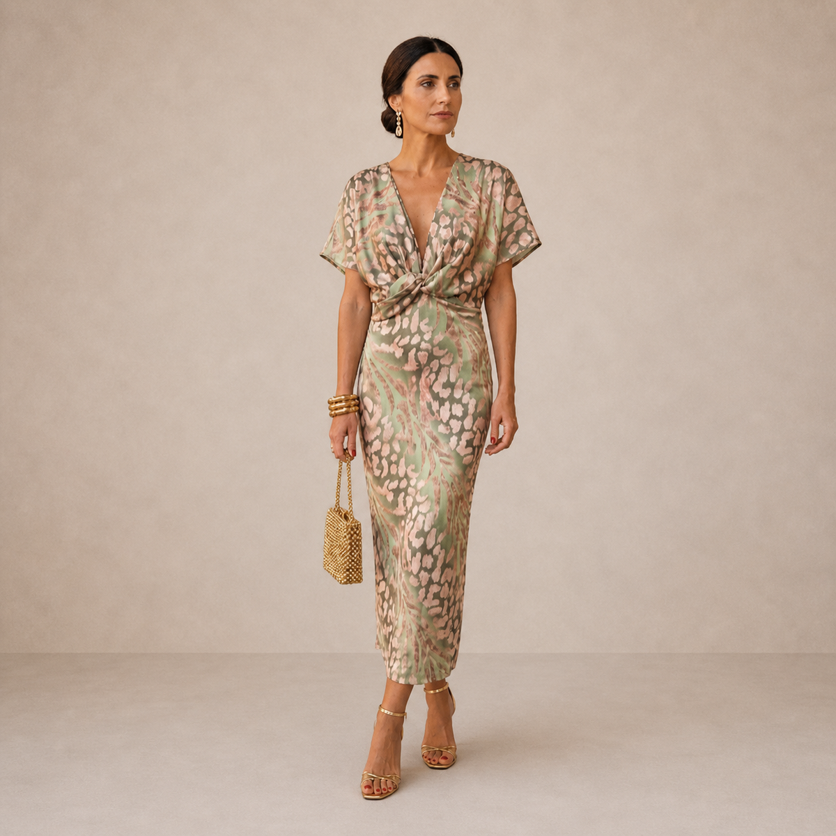 Lily™ | Ruffle Sleeve Midi Dress