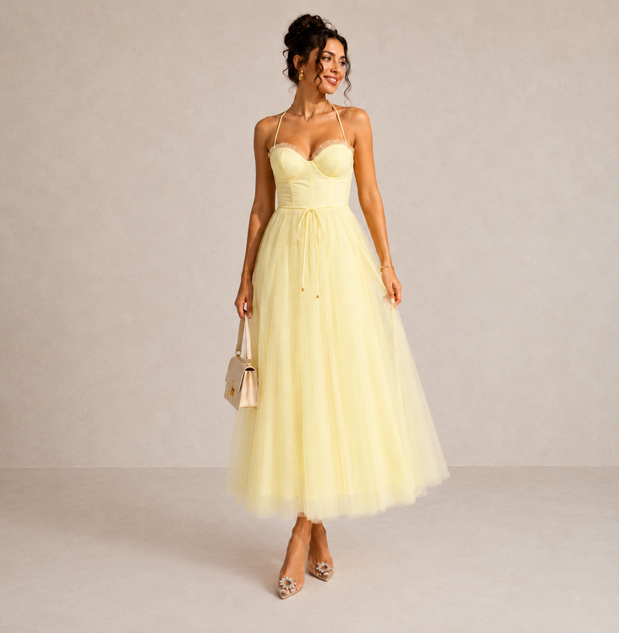 Charlotte™ | Cinched Waist Midi Dress