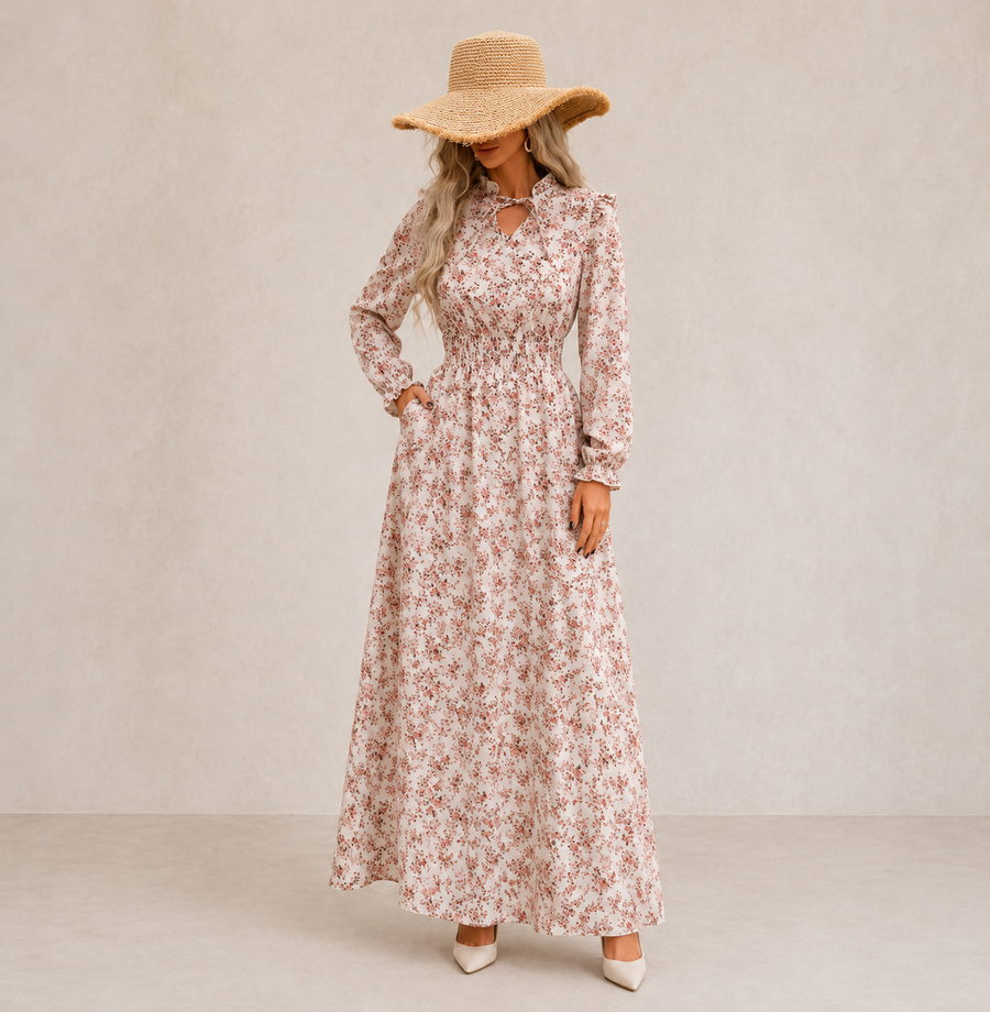 Vivian™ | Romantic Long-Sleeve Maxi Dress