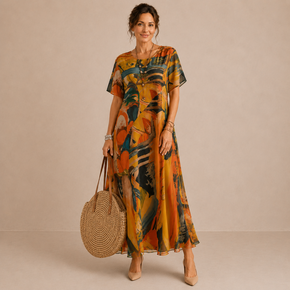 Brielle™ | Chiffon Midi Dress