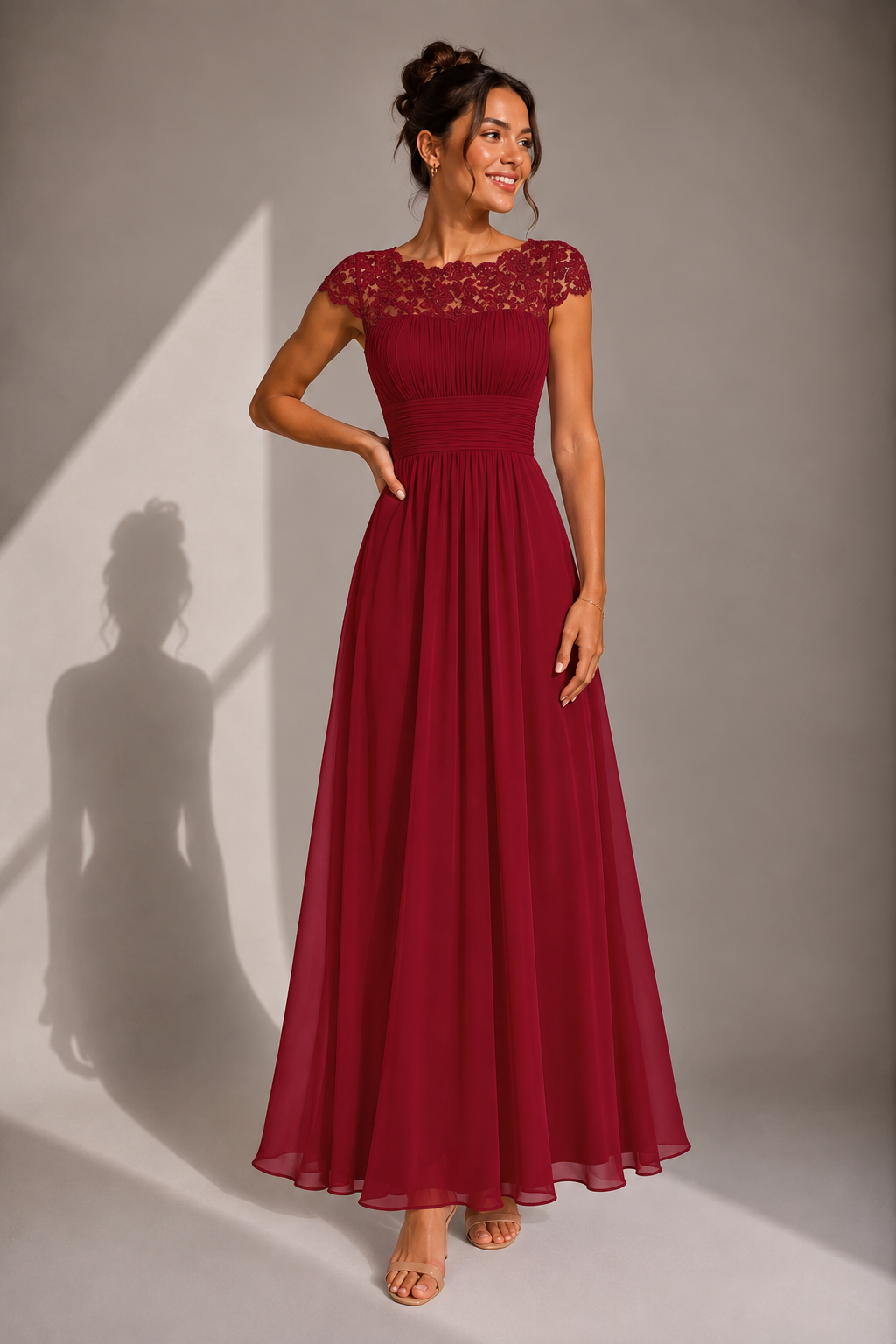 Elina™ | Lace Bodice Maxi Dress