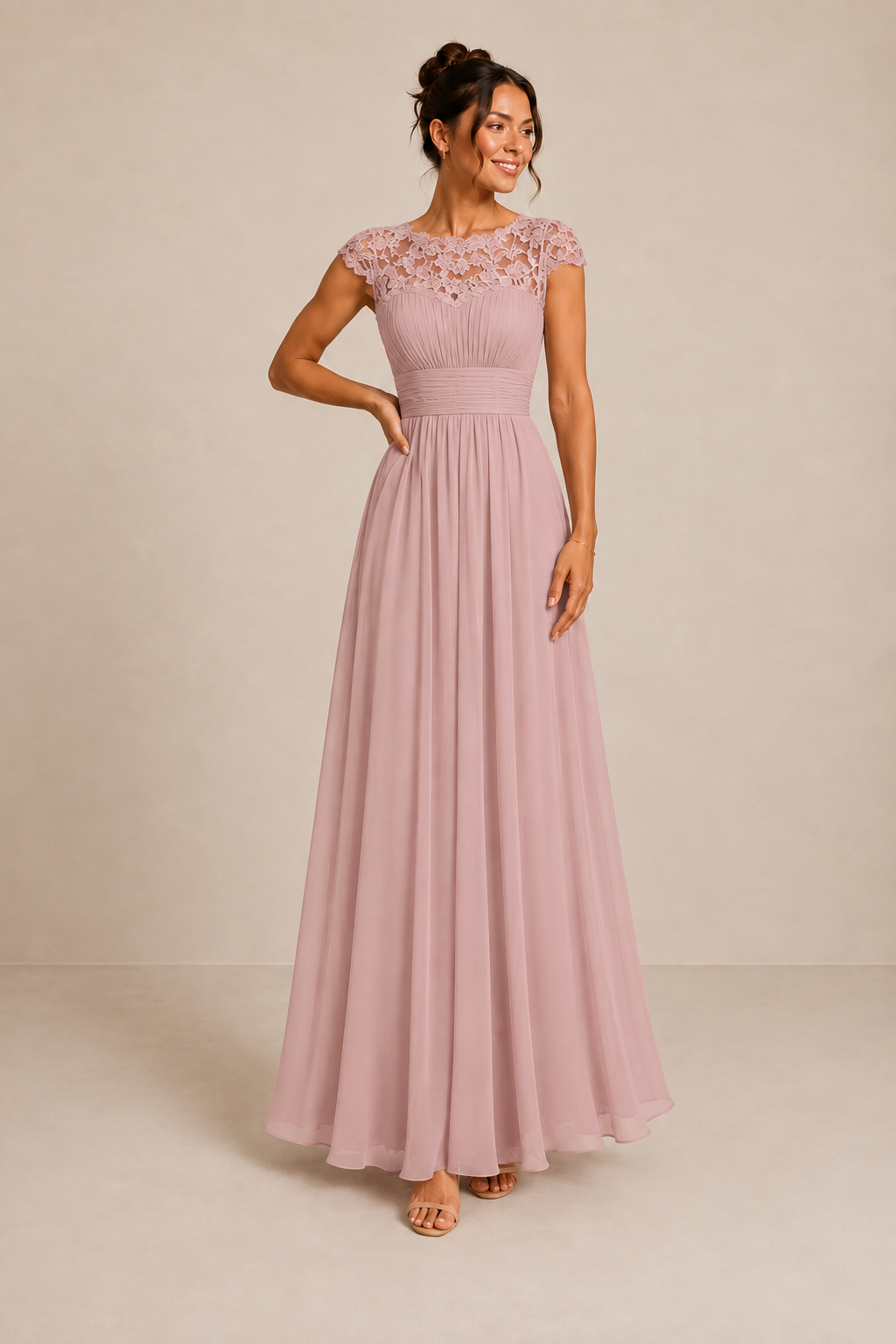 Elina™ | Lace Bodice Maxi Dress