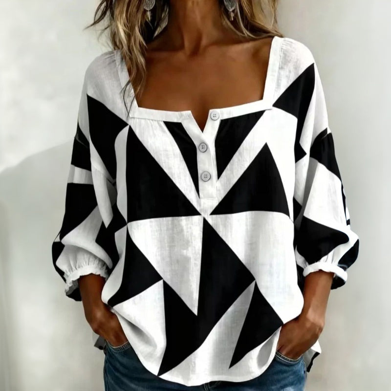 Cheryl™ | Casual Geometric Blouse