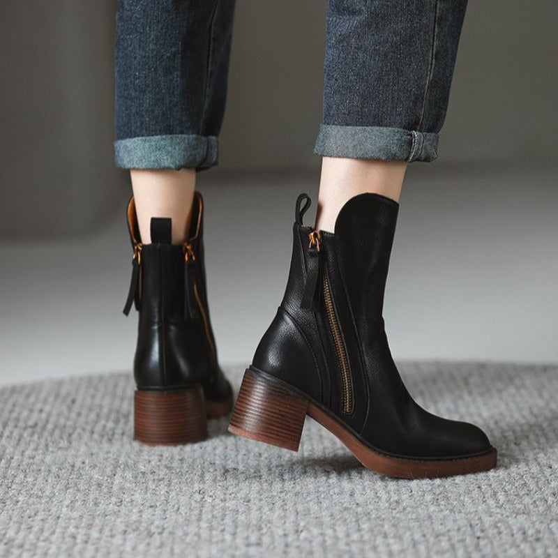 Lorraine | Low Heel Fall Ankle Boots