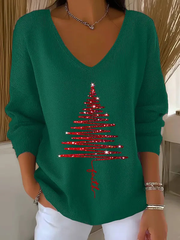 Monica | Elegant Christmas Knit Top
