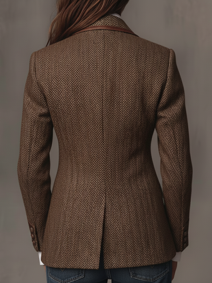 Gisèle | Blazer with Printed Chevron Insets