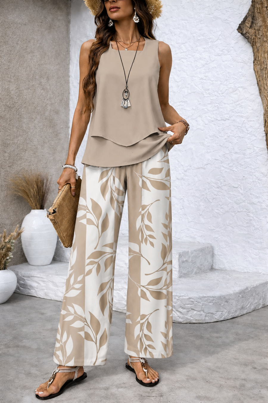 Valentina™ | Elegant Botanical Pant Set