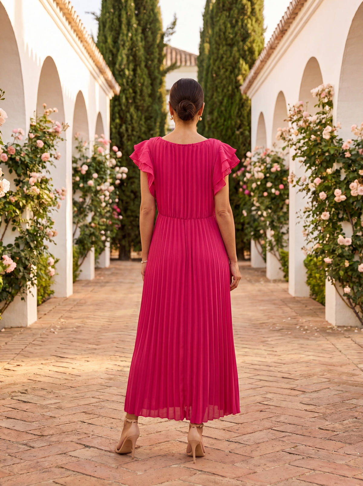 Zorelia™ | Tie-Front Midi Dress