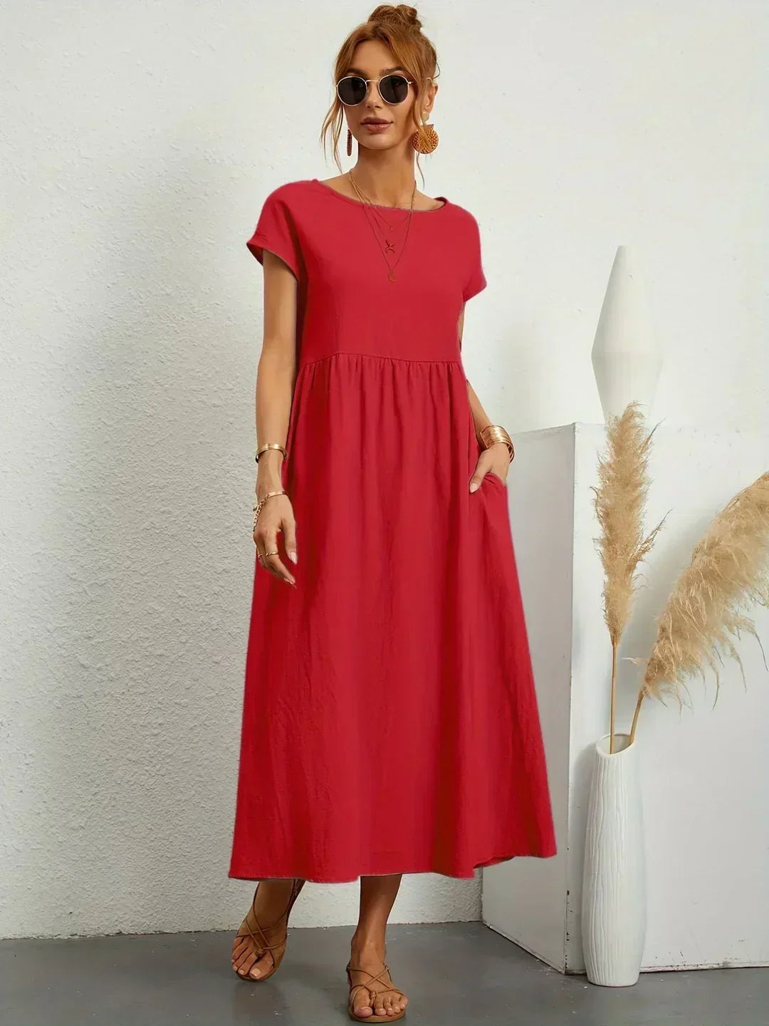 Lola™ | Breathable White Midi Dress
