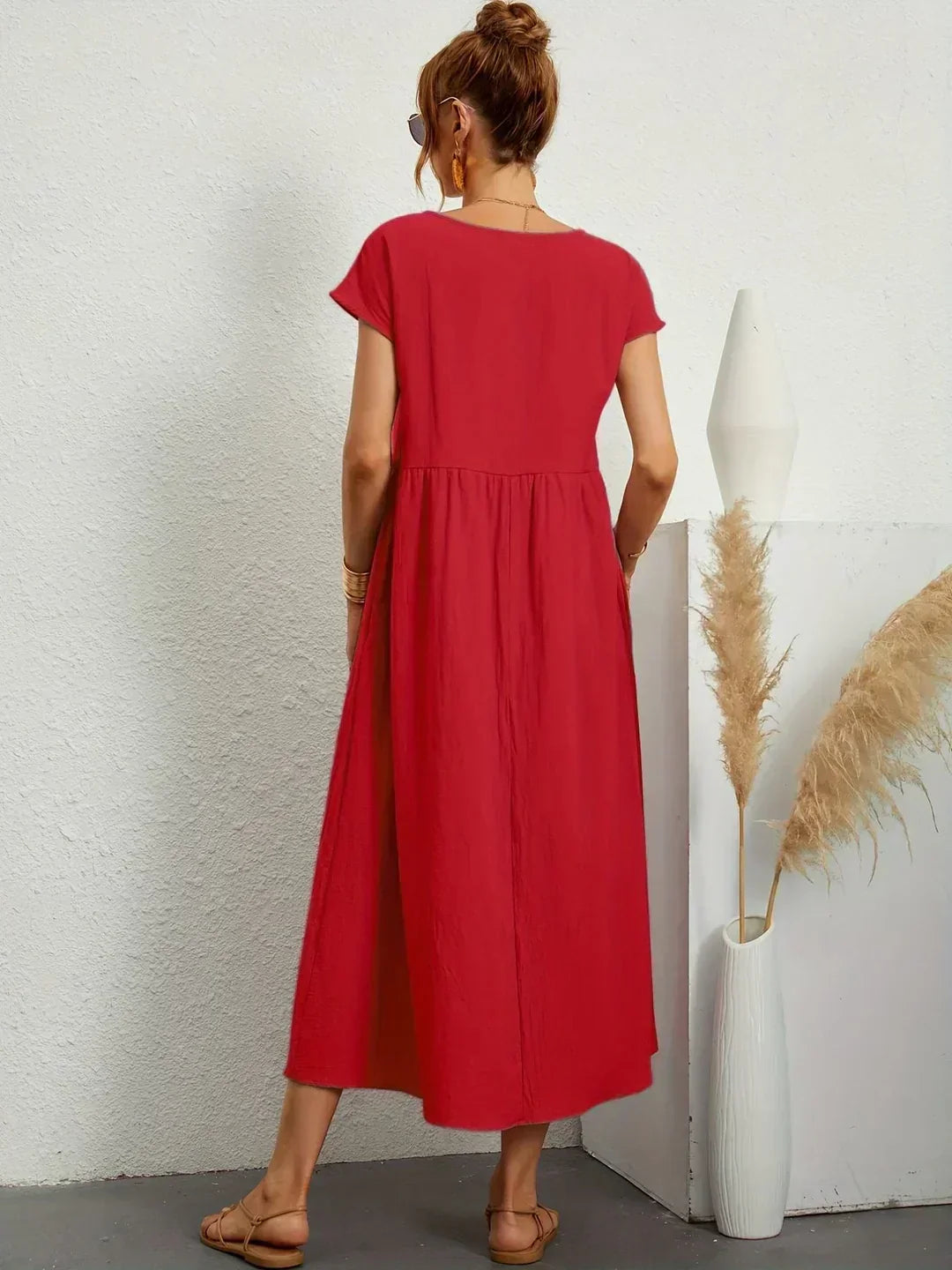 Lola™ | Breathable White Midi Dress