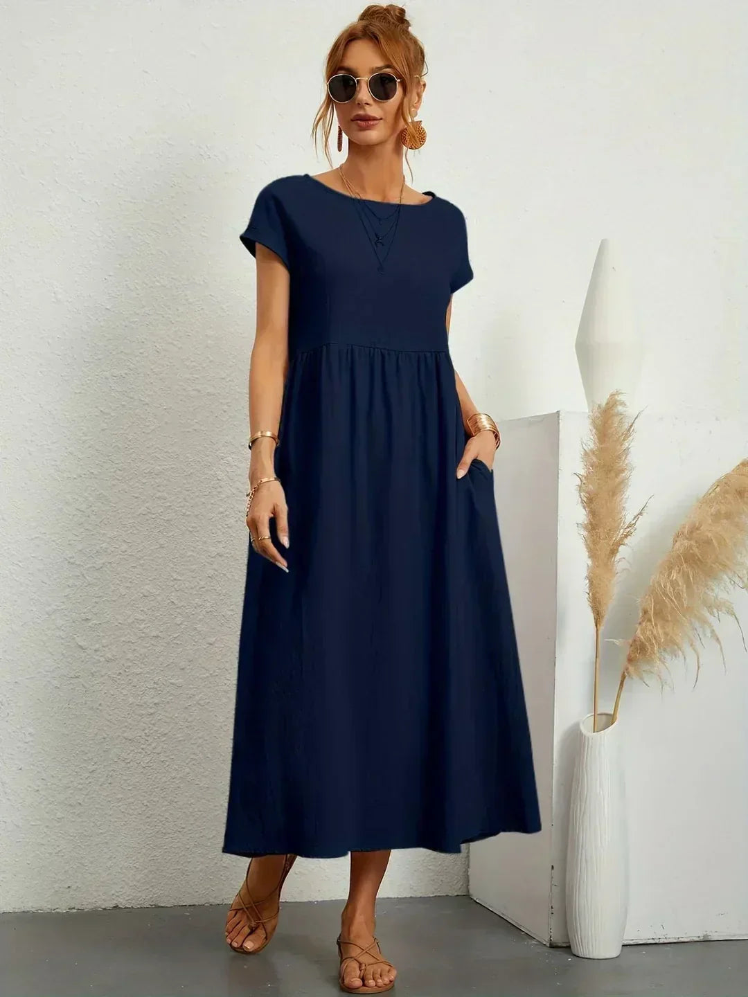 Lola™ | Breathable White Midi Dress