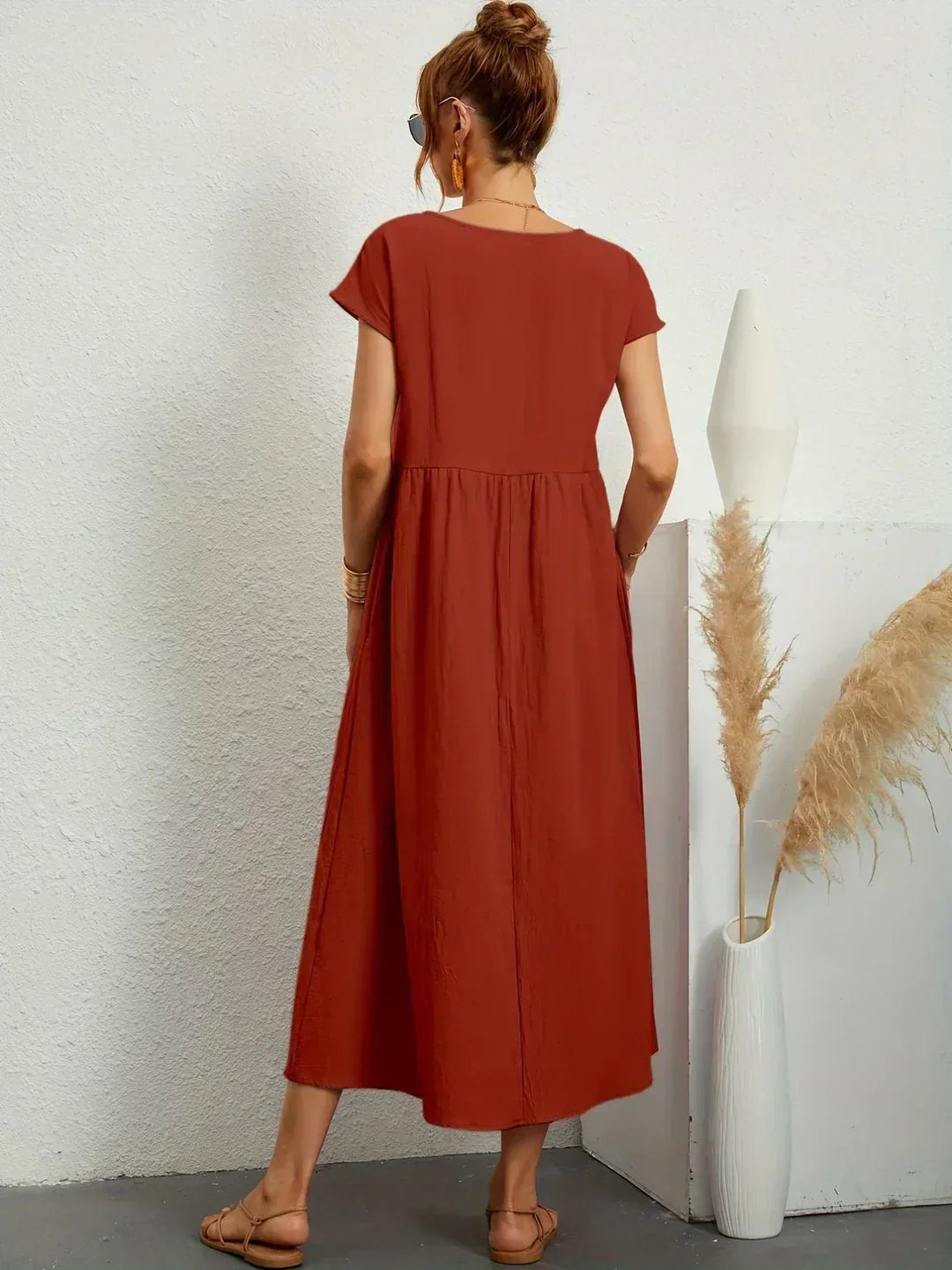 Lola™ | Breathable White Midi Dress