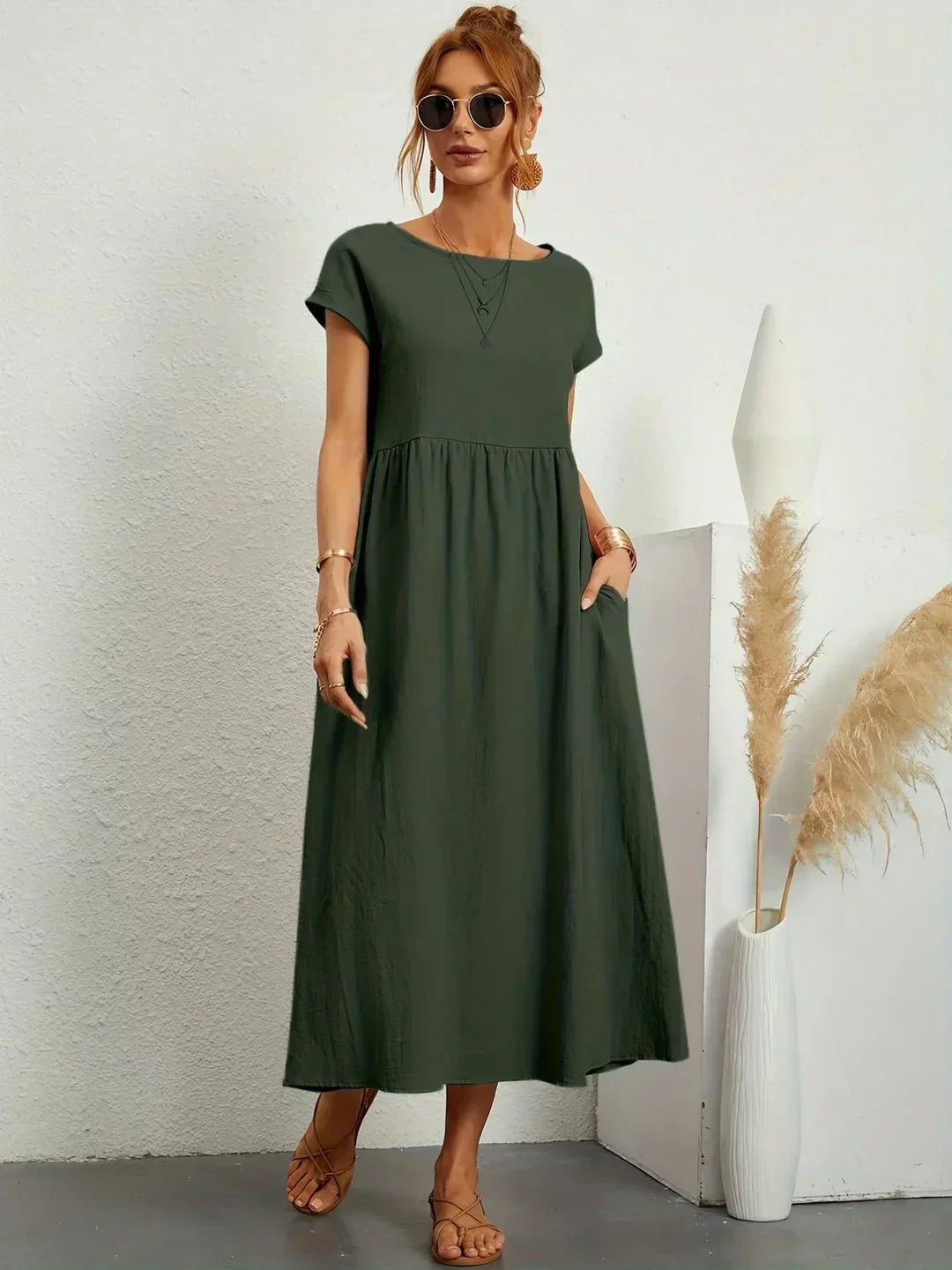 Lola™ | Breathable White Midi Dress