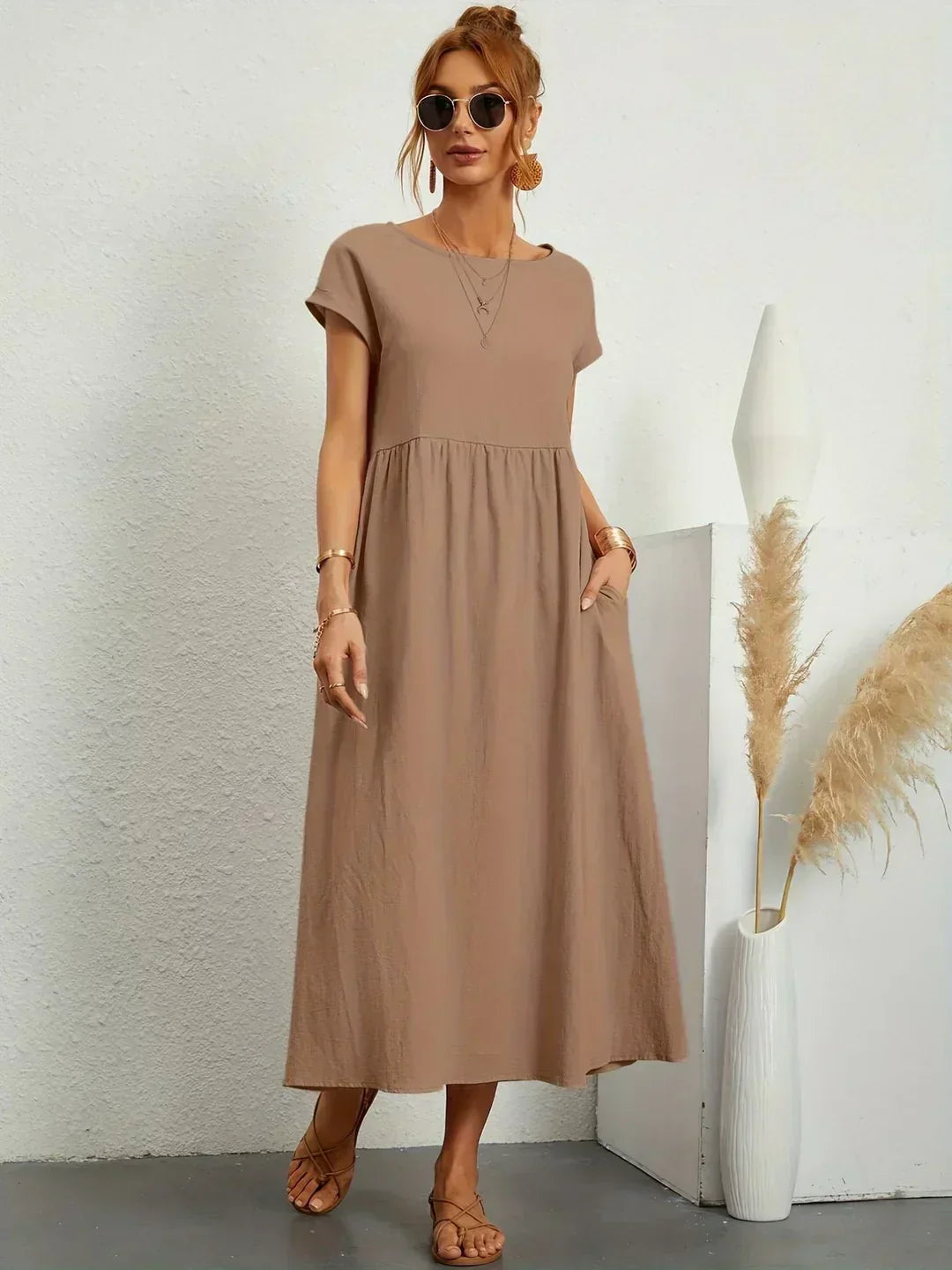 Lola™ | Breathable White Midi Dress