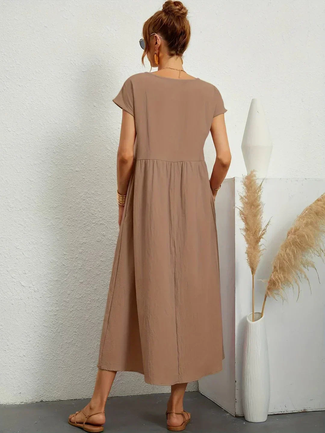 Lola™ | Breathable White Midi Dress