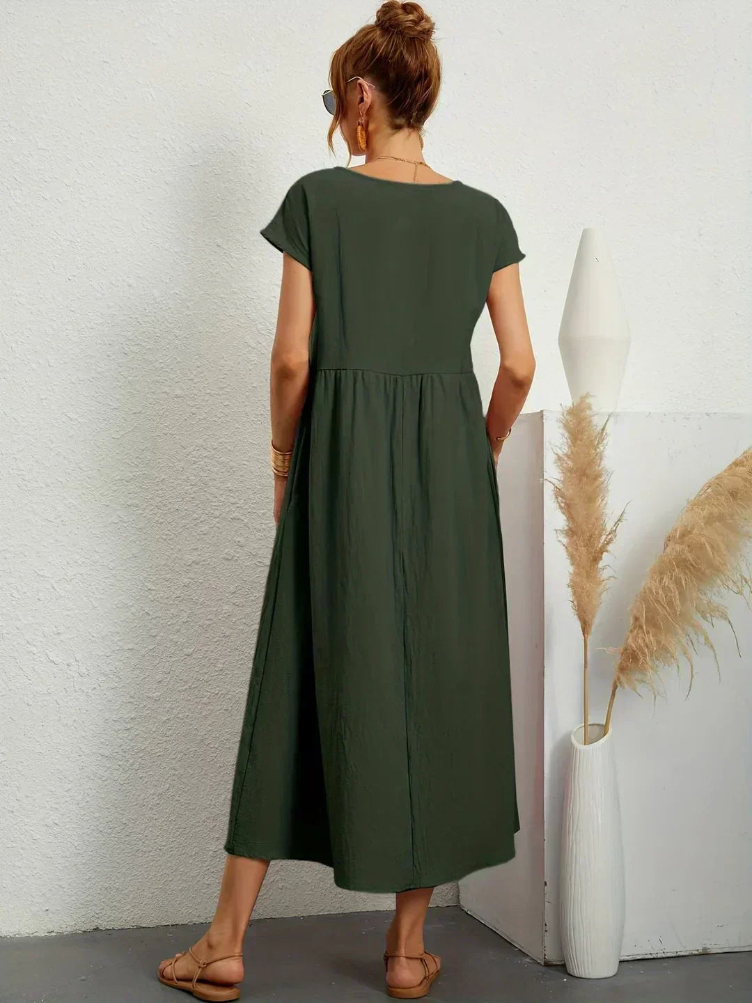 Lola™ | Breathable White Midi Dress