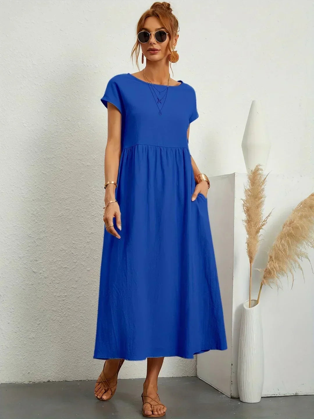 Lola™ | Breathable White Midi Dress