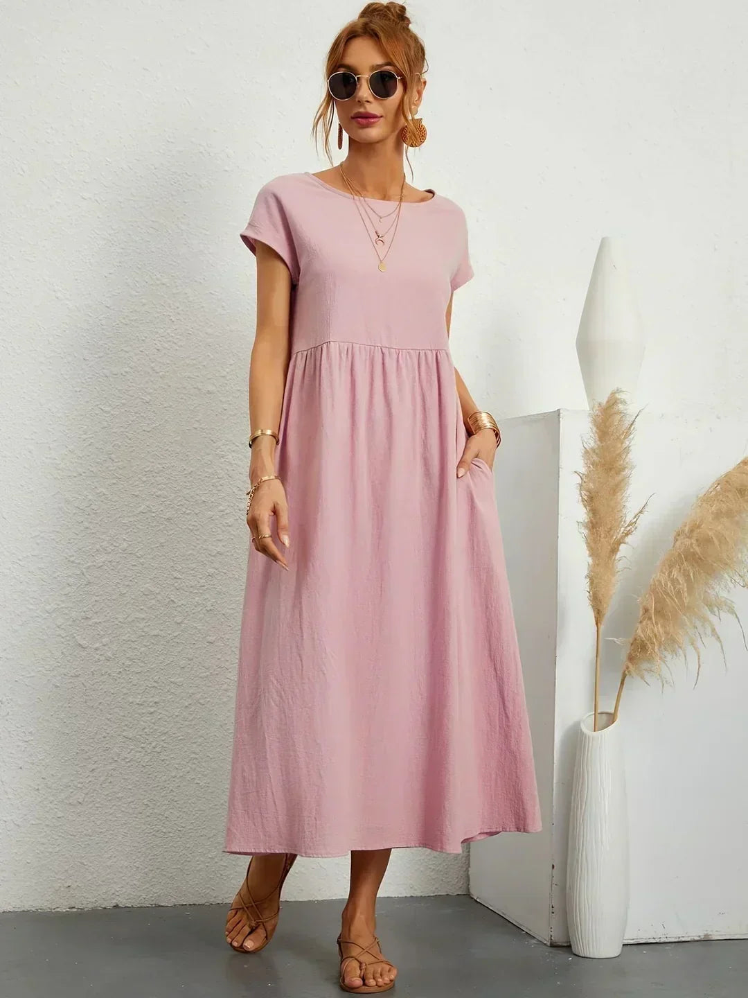 Lola™ | Breathable White Midi Dress