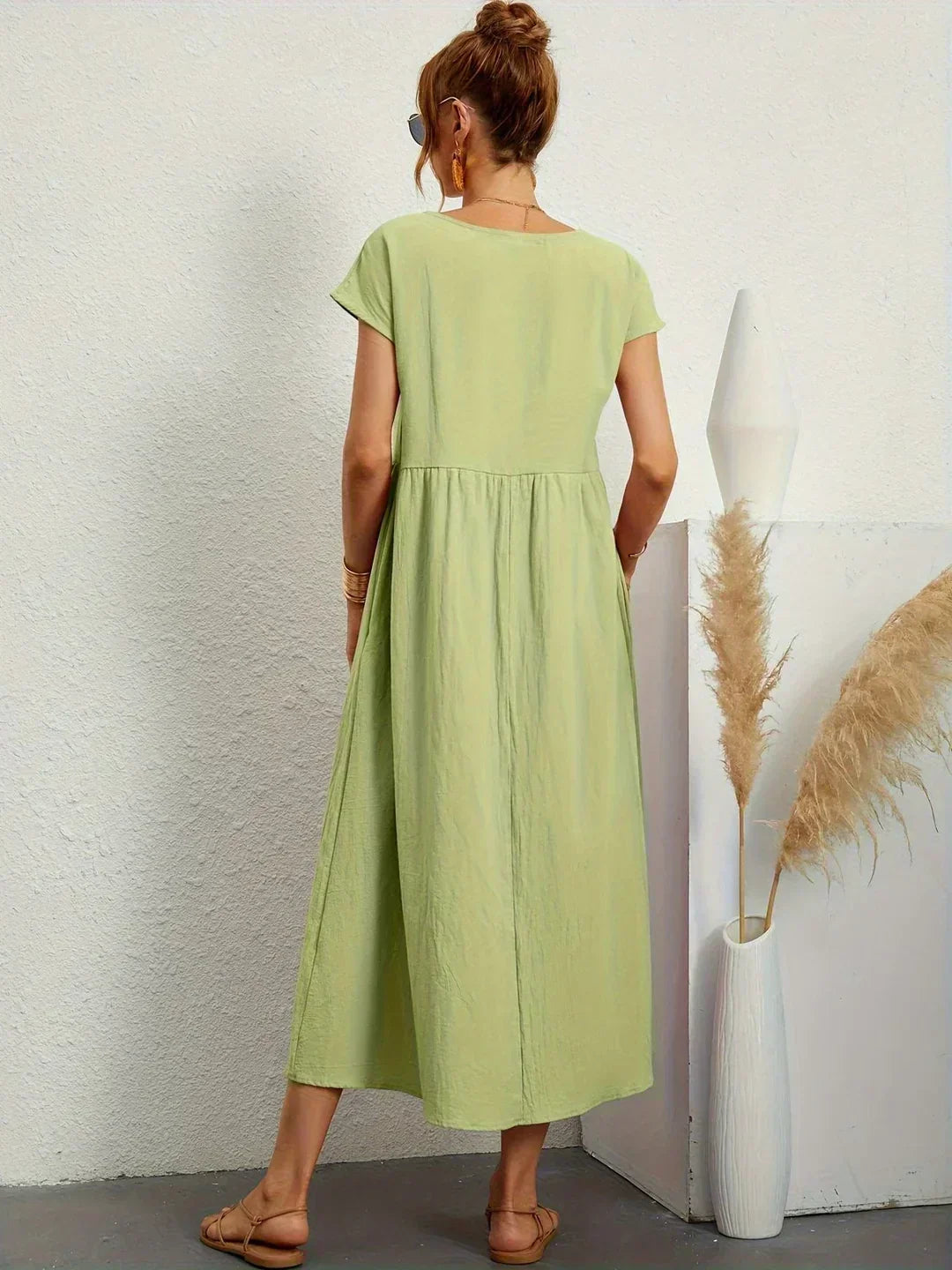Lola™ | Breathable White Midi Dress