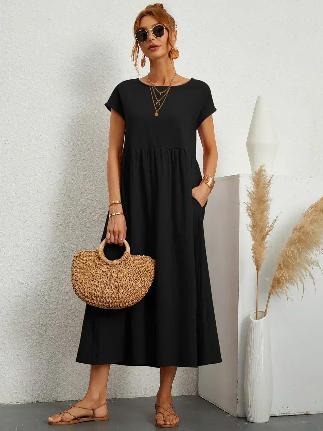 Lola™ | Breathable White Midi Dress