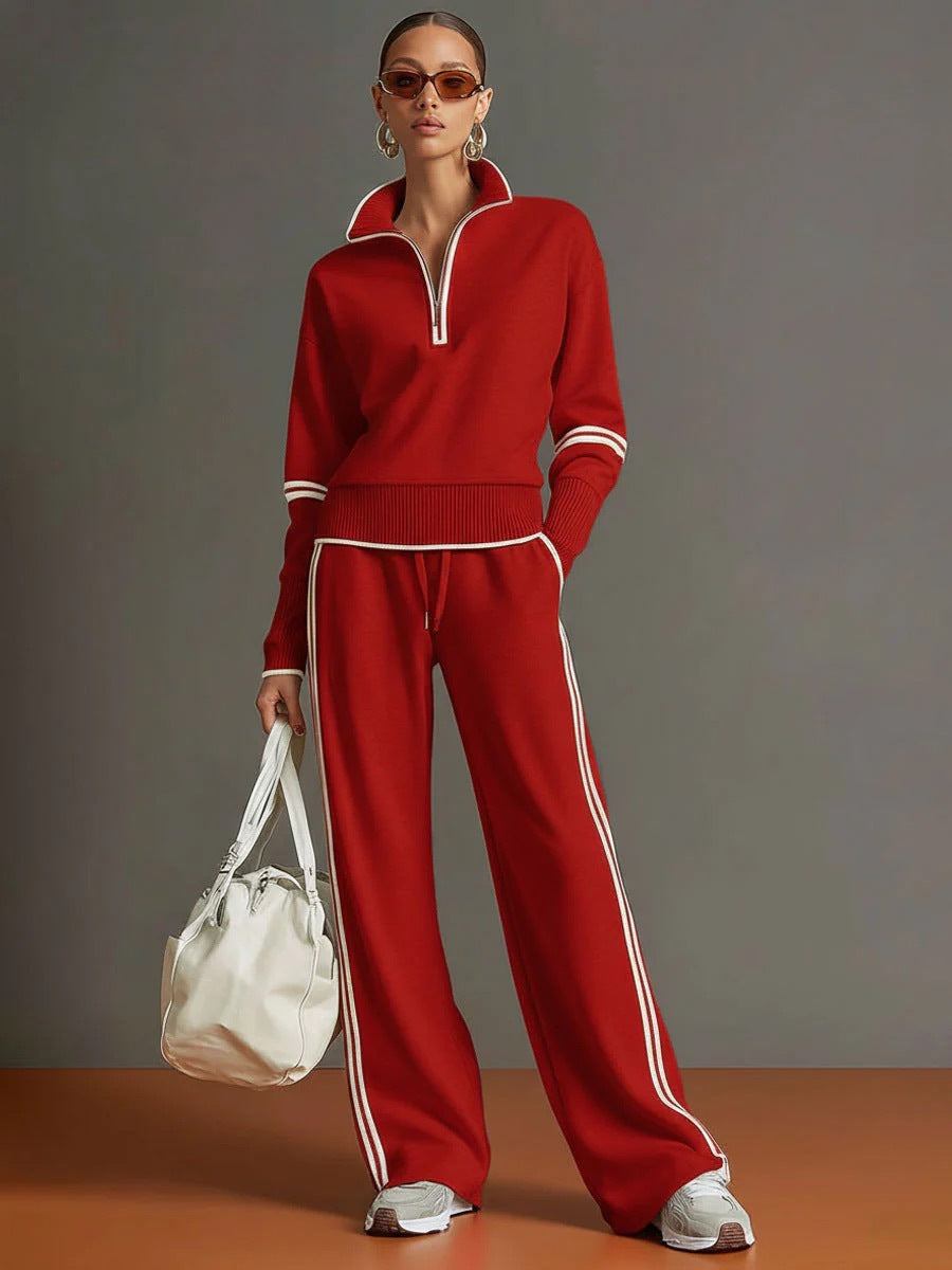 Charlotte | Women's Two-Piece Tracksuit – Quarter-Zip Top & Trousers