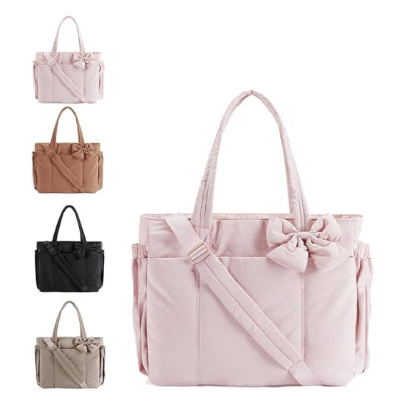 MARVA™ - Women’s Crush Bow Compact Tote Bag Cute Puffy Handbag