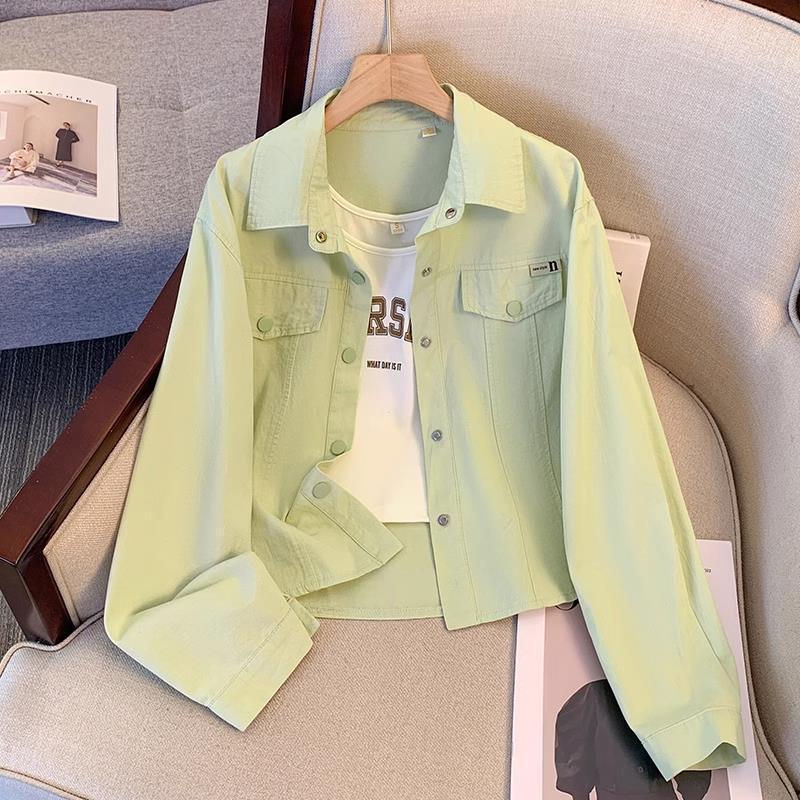 LUCRET™ – Casual Long Sleeve Collared Crop Jacket