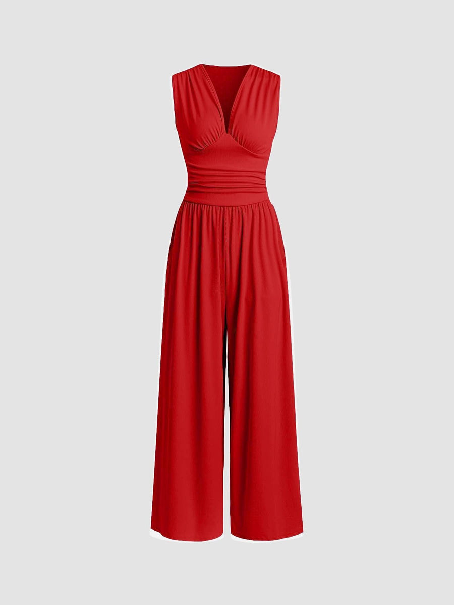 Alaina™ | Chic Sleeveless Wide-Leg Jumpsuit