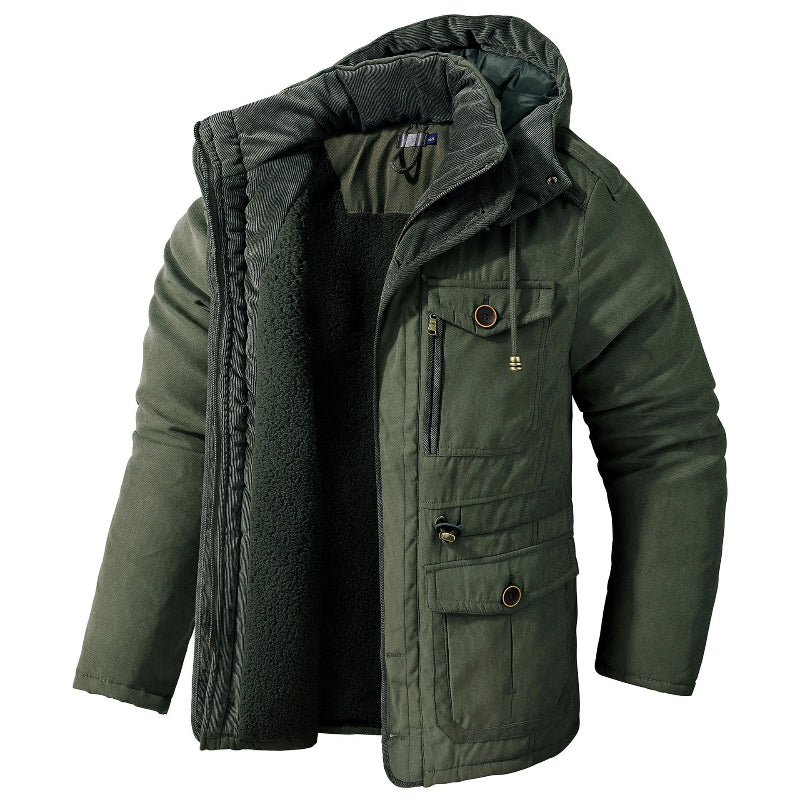 Caleb™ | Classic Hooded Fleece Lined Winter Jacket