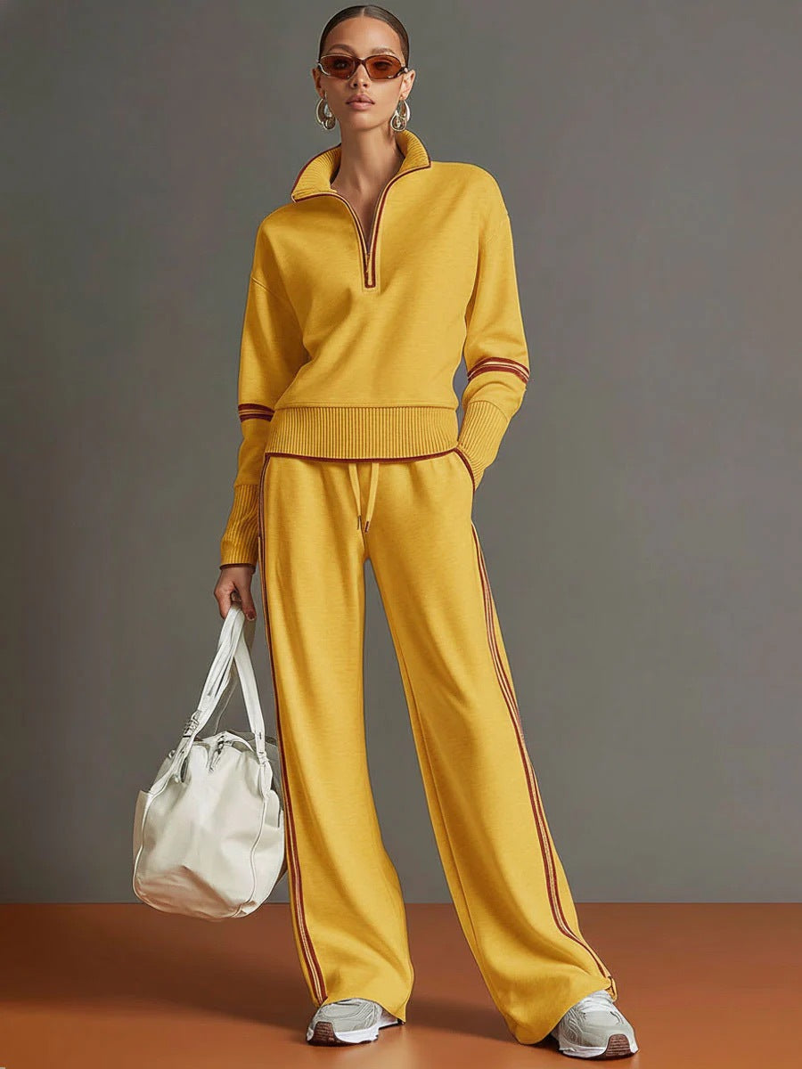 Charlotte | Women's Two-Piece Tracksuit – Quarter-Zip Top & Trousers
