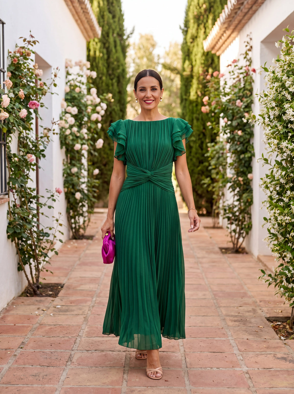 Zorelia™ | Tie-Front Midi Dress