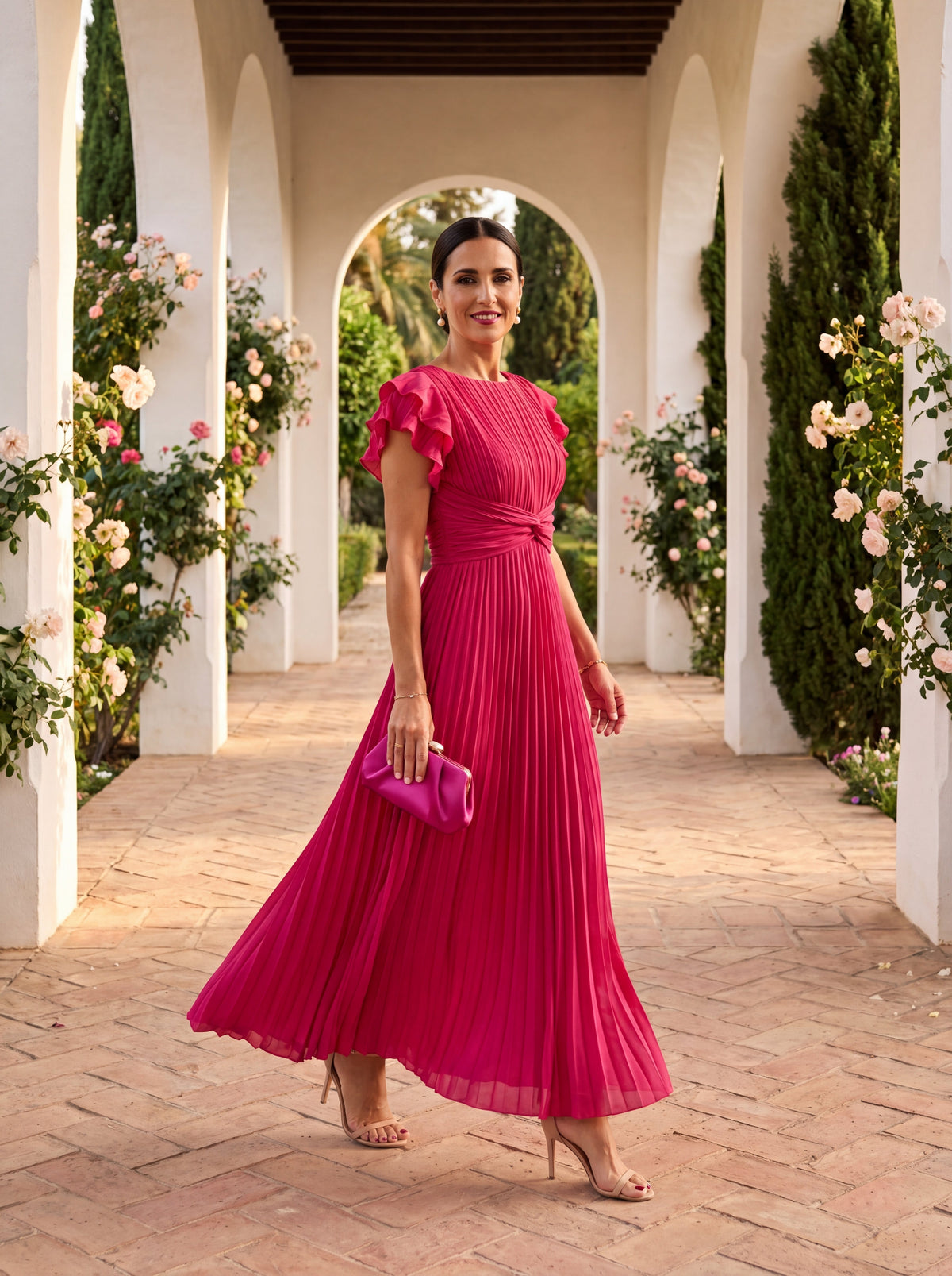 Zorelia™ | Tie-Front Midi Dress
