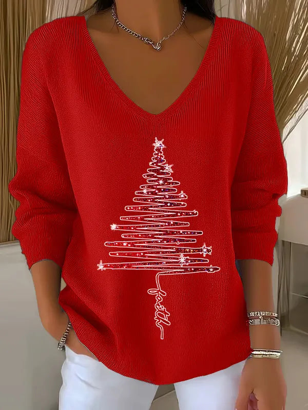 Monica | Elegant Christmas Knit Top