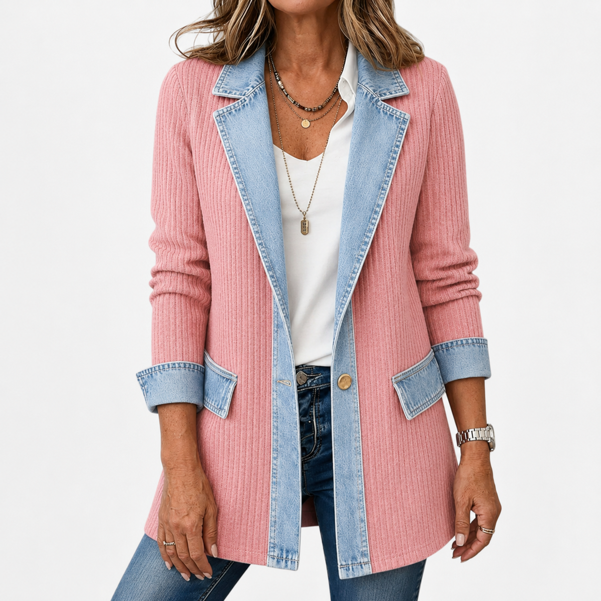 Margaret | Layered Knit Jacket