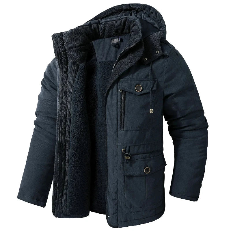 Caleb™ | Classic Hooded Fleece Lined Winter Jacket