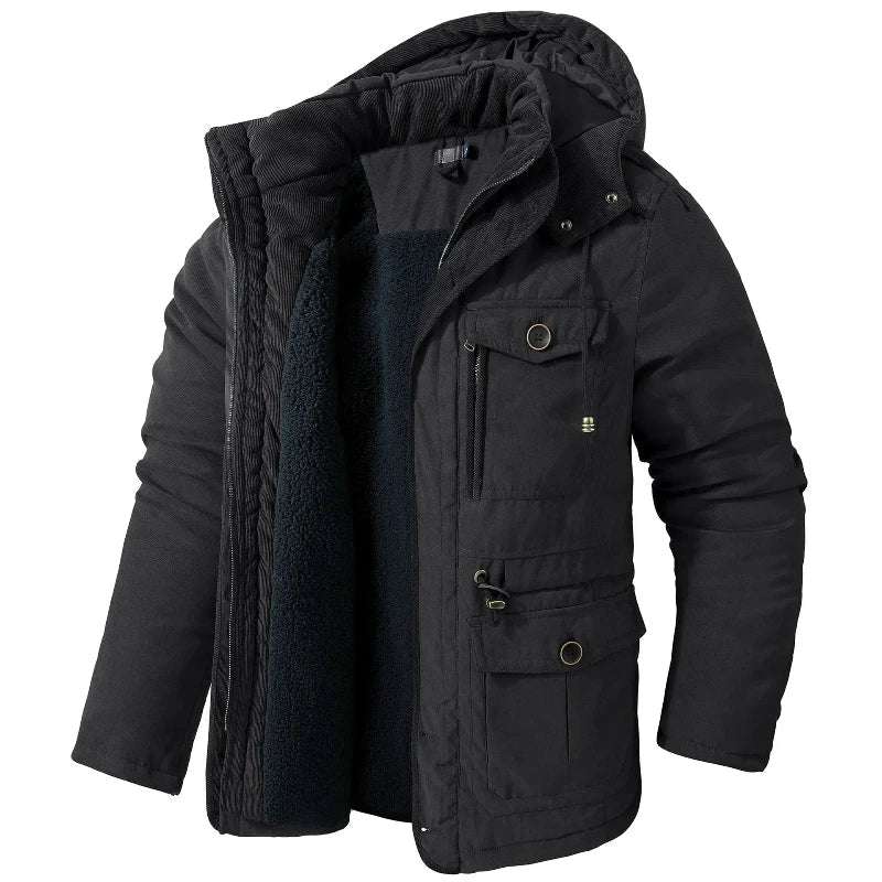 Caleb™ | Classic Hooded Fleece Lined Winter Jacket