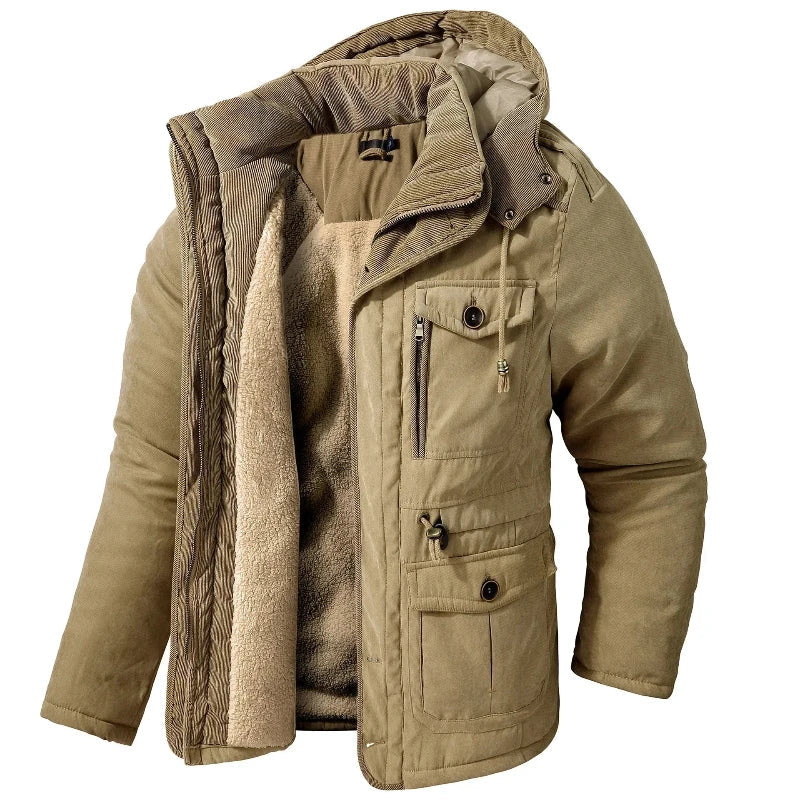 Caleb™ | Classic Hooded Fleece Lined Winter Jacket