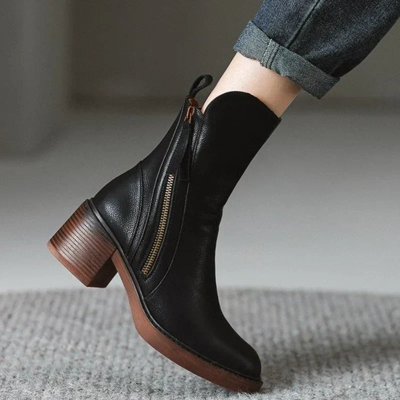 Lorraine | Low Heel Fall Ankle Boots