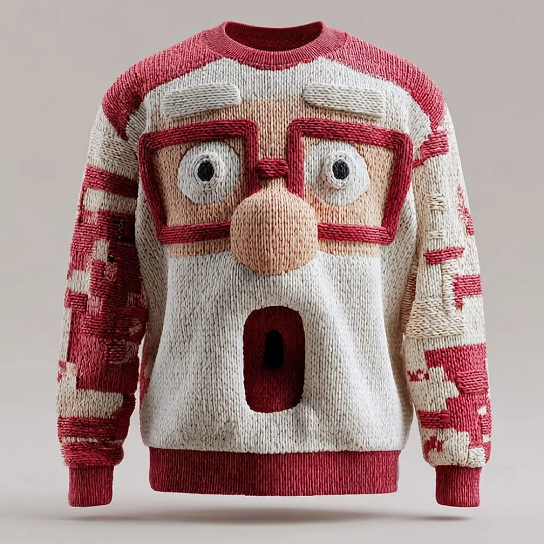 Petra | 3D Santa Expression Knit Sweater