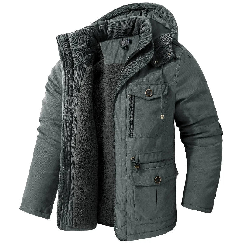 Caleb™ | Classic Hooded Fleece Lined Winter Jacket