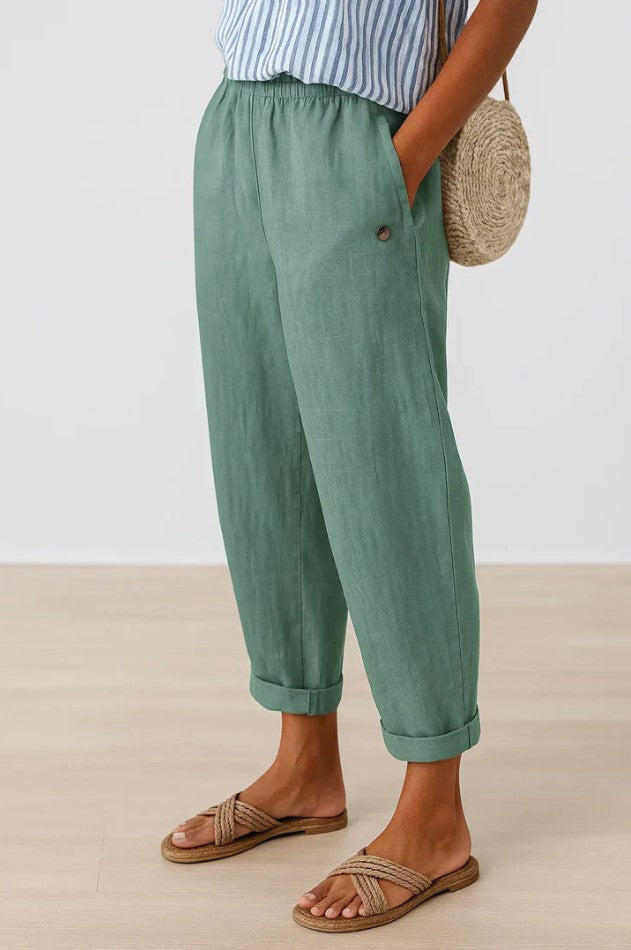 Sophia | Linen Blend Trousers