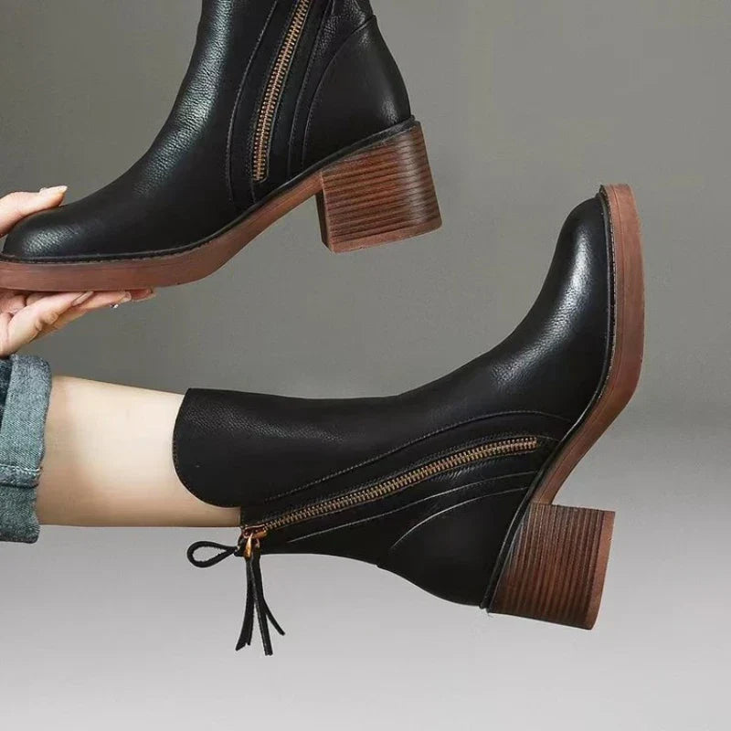 Lorraine | Low Heel Fall Ankle Boots