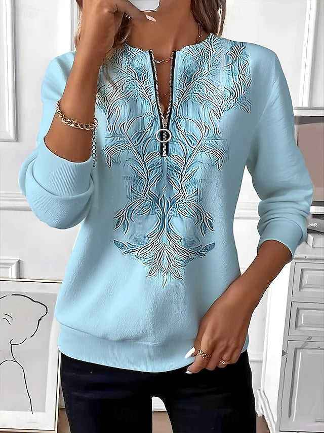 Sarah | Refined Zip-Neck Sweater