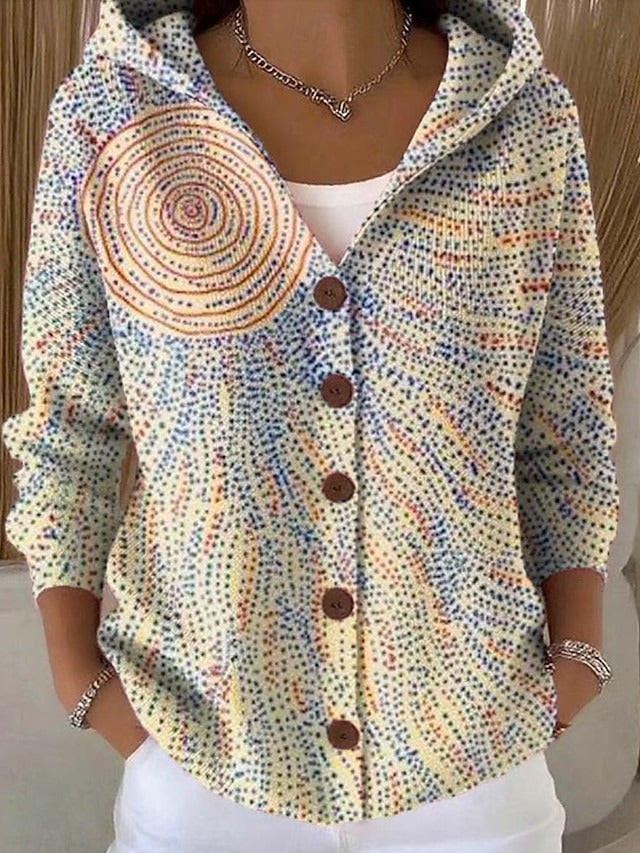 Rosalyn | Artful Hooded Shirt Jacket