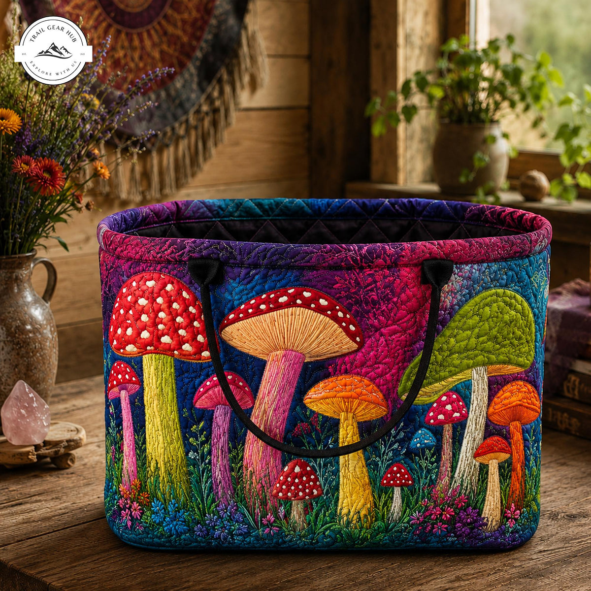 Forest Quilted Storage Basket TP13