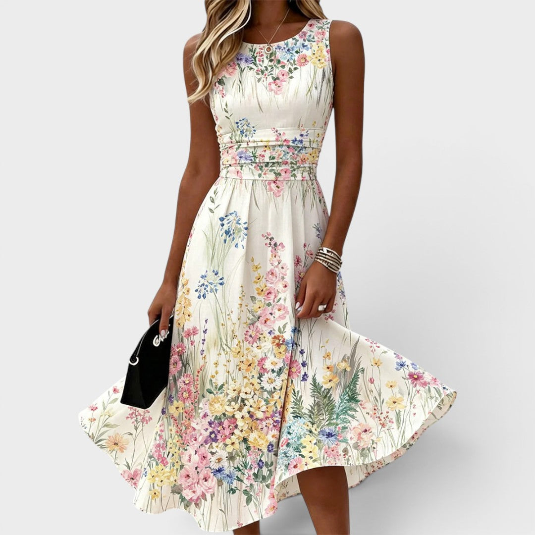 Daisy™ | Lace Trim Midi Dress