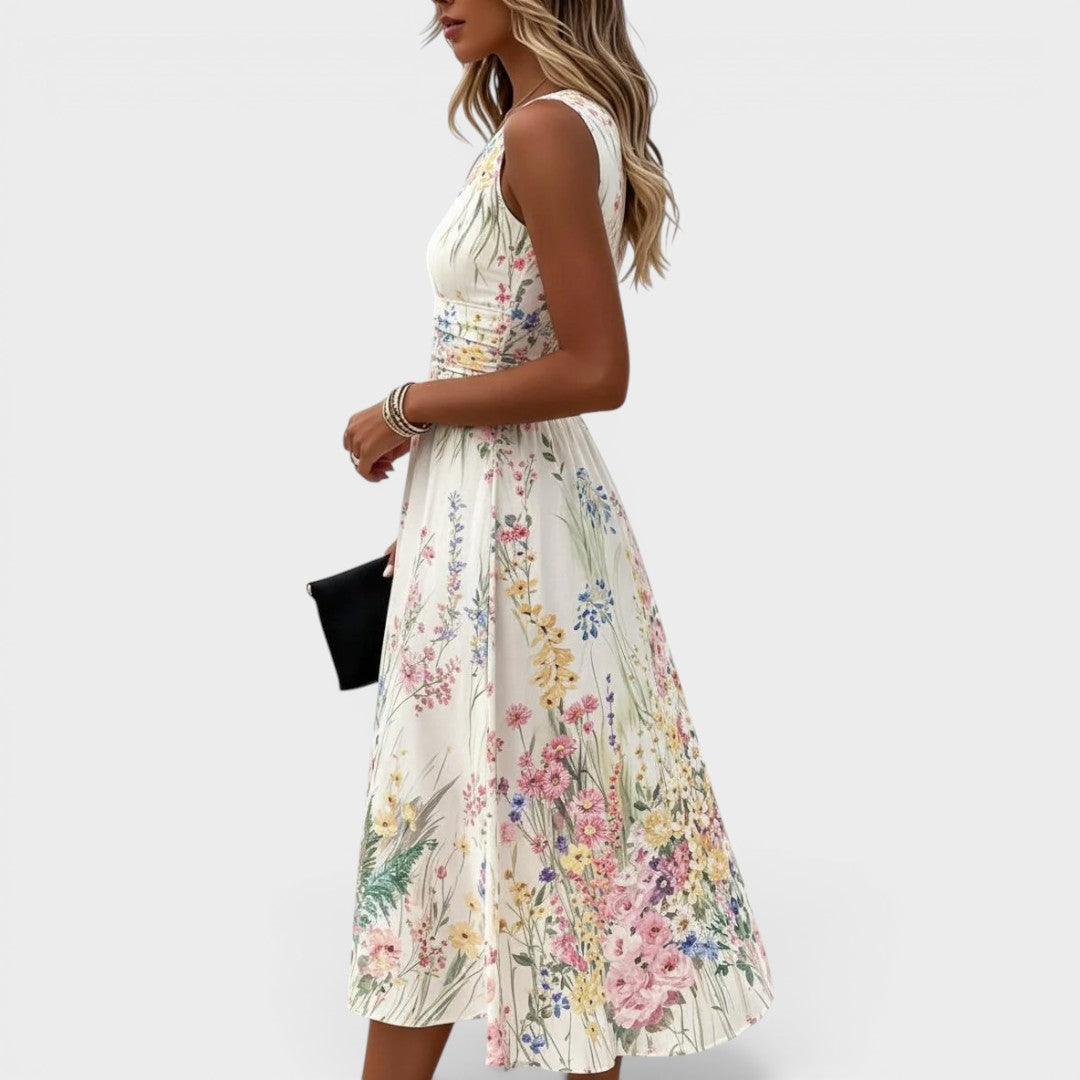 Daisy™ | Lace Trim Midi Dress